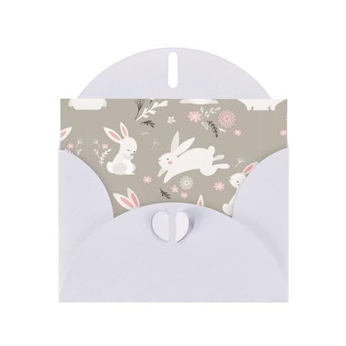 Weiße, elegante Osterhasen-Grußkarte mit Blumendruck, mit Umschlägen, perfekt für Geburtstag, Hochzeit, Valentinstag und mehr Weiße, elegante Osterhasen-Grußkarte mit Blumendruck, mit Umschlägen, perfekt für Geburtstag, Hochzeit, Valentinstag und mehr von SamLng