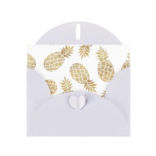 Weiße, elegante goldene Ananas-Hintergrund-Druck-Grußkarte mit Umschlägen, perfekt für Geburtstag, Hochzeit, Valentinstag und mehr Weiße, elegante goldene Ananas-Hintergrund-Druck-Grußkarte mit Umschlägen, perfekt für Geburtstag, Hochzeit, Valentinstag und mehr von SamLng