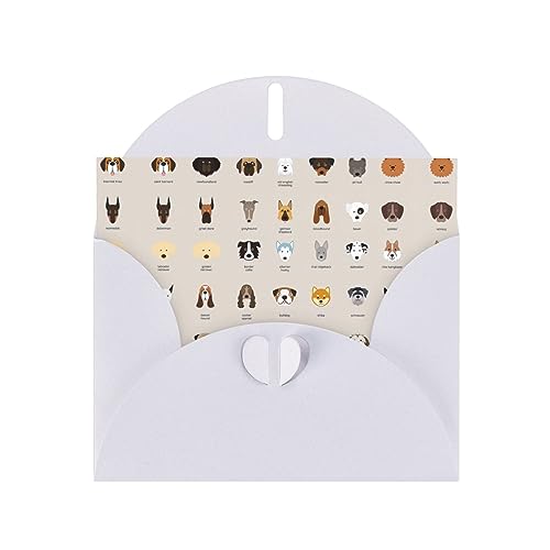 Weiße elegante Grußkarte mit Hunderassen-Druck, mit Umschlägen, perfekt für Geburtstag, Hochzeit, Valentinstag und mehr Weiße elegante Grußkarte mit Hunderassen-Druck, mit Umschlägen, perfekt für Geburtstag, Hochzeit, Valentinstag und mehr von SamLng