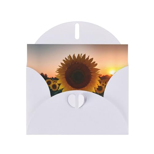 Weiße elegante Grußkarte mit Sonnenblumen- und Sonnenuntergang-Druck, mit Umschlägen, perfekt für Geburtstag, Hochzeit, Valentinstag und mehr Weiße elegante Grußkarte mit Sonnenblumen- und Sonnenuntergang-Druck, mit Umschlägen, perfekt für Geburtstag, Hochzeit, Valentinstag und mehr von SamLng