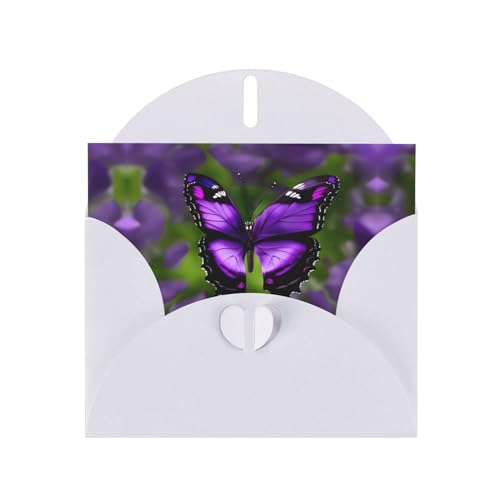 Weiße elegante lila Schmetterlings-Druck-Grußkarte mit Umschlägen - perfekt für Geburtstag, Hochzeit, Valentinstag und mehr Weiße elegante lila Schmetterlings-Druck-Grußkarte mit Umschlägen - perfekt für Geburtstag, Hochzeit, Valentinstag und mehr von SamLng