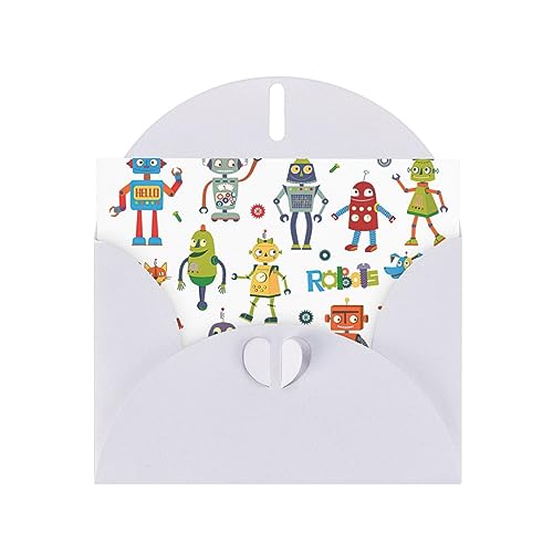 Weiße elegante süße Cartoon-Roboter Druck Grußkarte mit Umschlägen - perfekt für Geburtstag, Hochzeit, Valentinstag und mehr Weiße elegante süße Cartoon-Roboter Druck Grußkarte mit Umschlägen - perfekt für Geburtstag, Hochzeit, Valentinstag und mehr von SamLng