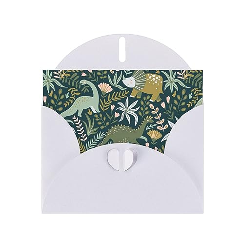 Weiße elegante süße Dinosaurier-Druck-Grußkarte mit Umschlägen, perfekt für Geburtstag, Hochzeit, Valentinstag und mehr Weiße elegante süße Dinosaurier-Druck-Grußkarte mit Umschlägen, perfekt für Geburtstag, Hochzeit, Valentinstag und mehr von SamLng
