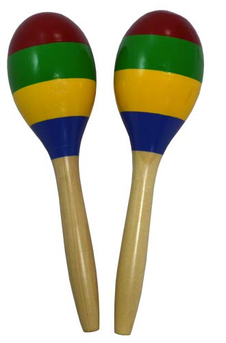 Par de maracas de madera colores. Medidas: 20,5 x 5.5 cm. Marca: Swing. von Samba