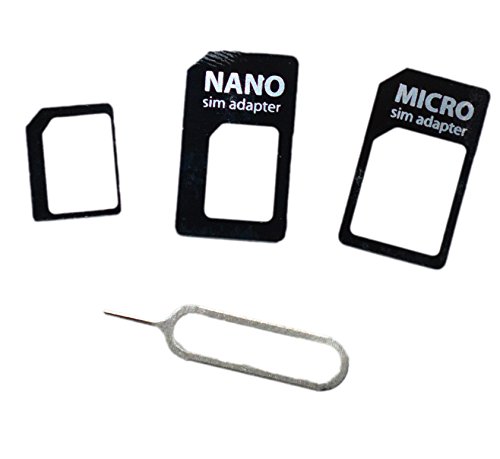 HCL Handycop® 3in 1 Set Nano SIM Karten Card Adapter - Nano zu Micro - Nano + Micro zu Standard - SIM Karte für Smartphones von Samcorn