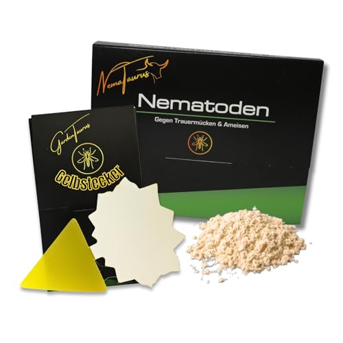 NemaTaurus® SF-Nematoden 1 Mio + 10 Gelbstecker Kombipackung effektiv bei Trauermücken von Samenshop 24