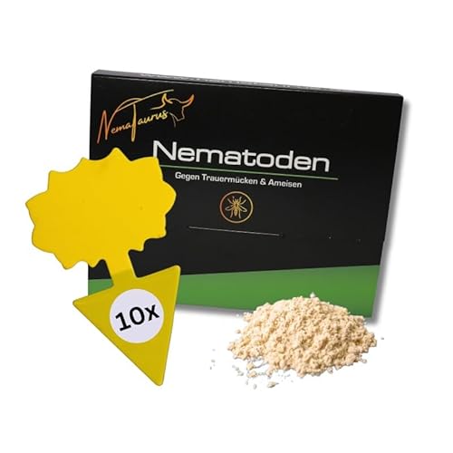 NemaTaurus® SF-Nematoden 12 Mio + 10 Gelbstecker Kombipackung effektiv bei Trauermücken von Samenshop 24