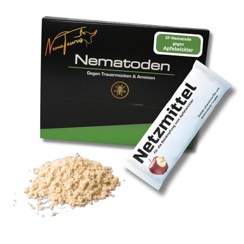 6 Mio SF Nematoden + 50ml Netzmittel gegen Maden des Apfelwickler, Pflaumenwickler und Birnenwickler für 2 große oder 12 Spalierbäume von Samenshop 24