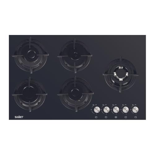 52x86 cm Glaskochfeld mit 5 Brennern schwarz - Samet Minerva 90 52x86 cm Glaskochfeld mit 5 Brennern schwarz - Samet Minerva 90 von Samet