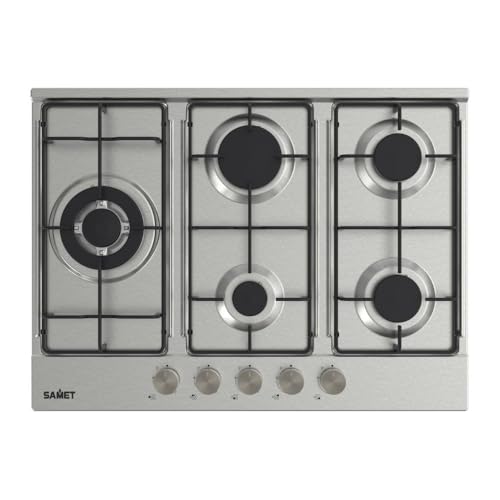 5-Flammen-Edelstahl-Gaskochfeld 70 cm - Ercole 2.0 von Samet