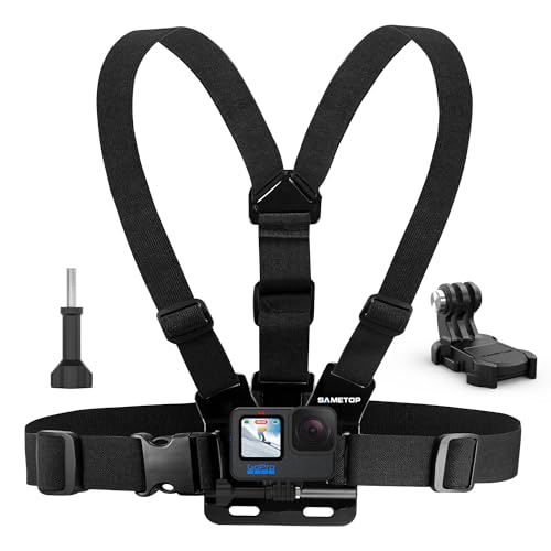 Sametop Brustgurt Chesty Brusthalterung Chest Mount Strap Harness Kompatibel mit GoPro Hero 13 12 11 10 9 8 7 6 5 4 Session Max DJI Osmo Action Kameras von Sametop