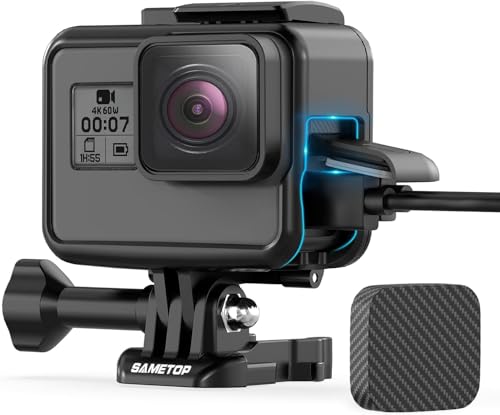 Sametop Gehäuse Frame Rahmen Kompatibel mit GoPro Hero 7 Schwarz, 7 Silber, 7 Weiß, Hero 6 Schwarz, Hero 5 Schwarz, Hero (2018) Kameras von Sametop