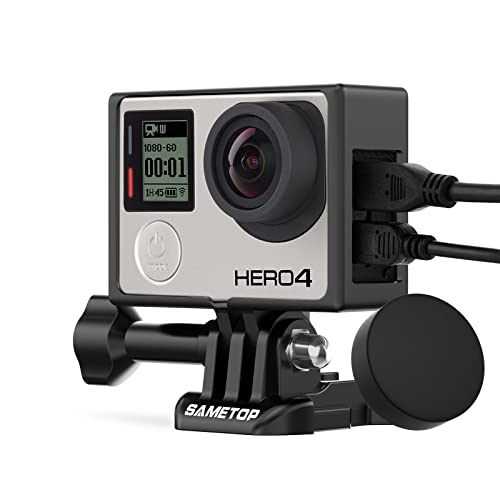 Sametop Rahmenhalterung Gehäuse Rahmen mit Lens Cap Kompatibel mit Go Pro Hero 4, Hero 3+, Hero 3 Kameras von Sametop