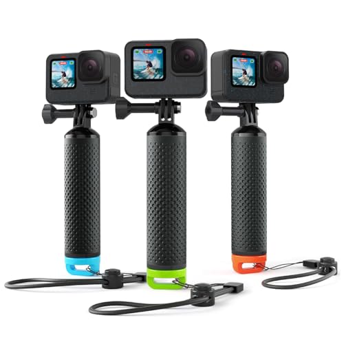 Sametop Schwimmender Handgriff Schwimmer Handler Floating Hand Grip Schwimmend Stick Zubehör Kompatibel mit GoPro Hero 13 12 11 10 9 8 7 6 5 4 Session Max DJI Osmo Action Kameras (Grün) von Sametop