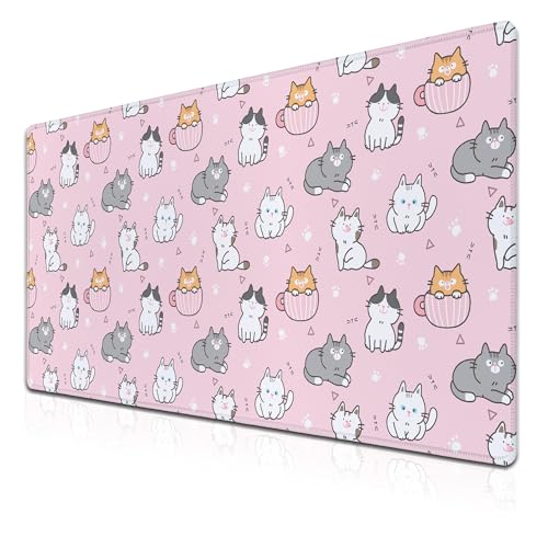Samgula Gaming-Mauspad, Rosa, große Mauspads, Computer-Schreibtischmatte, XXL-Mauspad, Gaming, rutschfeste Gummiunterseite, wasserdicht, mit genähten Kanten, 35,4 x 39,9 cm, für Arbeit, Spiel, Büro, Samgula Gaming-Mauspad, Rosa, große Mauspads, Computer-Schreibtischmatte, XXL-Mauspad, Gaming, rutschfeste Gummiunterseite, wasserdicht, mit genähten Kanten, 35,4 x 39,9 cm, für Arbeit, Spiel, Büro, von Samgula