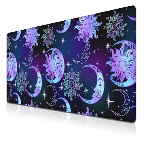 Samgula Gaming-Mauspad, violett, extra große Mauspads, Computer-Schreibtischmatte, PC-Gaming-Matte, wasserdicht, rutschfeste Gummiunterseite, 89,9 x 40 cm, für Spielbüro, magische Sonne und Mond Samgula Gaming-Mauspad, violett, extra große Mauspads, Computer-Schreibtischmatte, PC-Gaming-Matte, wasserdicht, rutschfeste Gummiunterseite, 89,9 x 40 cm, für Spielbüro, magische Sonne und Mond von Samgula