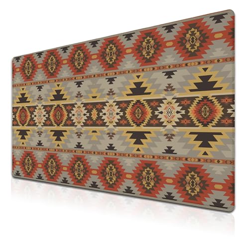 Samgula Gaming-Mauspads, geometrische große Schreibtischunterlage, Tastaturunterlage, XXL, rutschfeste Gummiunterseite, wasserdicht mit genähten Kanten, 89,9 x 40,9 cm, für Spielbüro, amerikanischer Samgula Gaming-Mauspads, geometrische große Schreibtischunterlage, Tastaturunterlage, XXL, rutschfeste Gummiunterseite, wasserdicht mit genähten Kanten, 89,9 x 40,9 cm, für Spielbüro, amerikanischer von Samgula