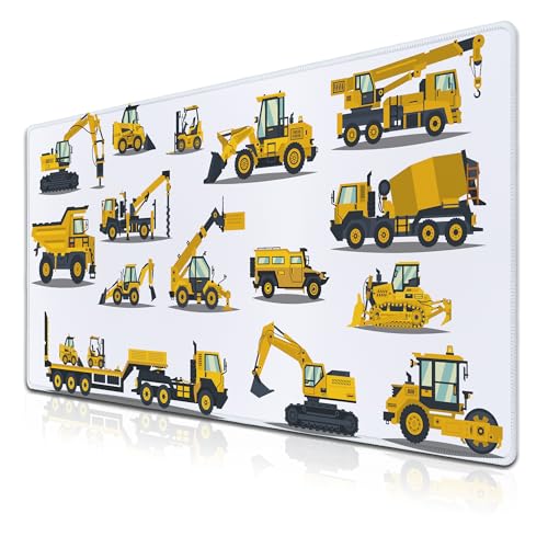 Samgula Großes Mauspad, Gelb - Tastatur-Mauspad für Computer, Gaming, Arbeit, Spiel, Büro, Zuhause - Wasserdicht, rutschfeste Gummiunterseite, 35,4 x 39,9 cm, Große Baugeräte-Thema Samgula Großes Mauspad, Gelb - Tastatur-Mauspad für Computer, Gaming, Arbeit, Spiel, Büro, Zuhause - Wasserdicht, rutschfeste Gummiunterseite, 35,4 x 39,9 cm, Große Baugeräte-Thema von Samgula