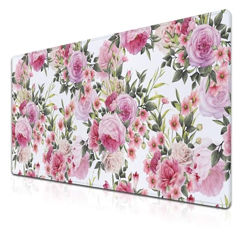Samgula Tastatur-Mauspad, rosa Schreibtischunterlage für Frauen, extra große Mauspads, Bürozubehör, Gaming-Mauspad, cooles Mauspad, rutschfeste Gummiunterseite, 90 x 40 cm, für Spielbüro, Rosenkranz Samgula Tastatur-Mauspad, rosa Schreibtischunterlage für Frauen, extra große Mauspads, Bürozubehör, Gaming-Mauspad, cooles Mauspad, rutschfeste Gummiunterseite, 90 x 40 cm, für Spielbüro, Rosenkranz von Samgula