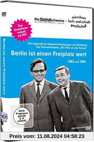 Berlin ist einen Freiplatz wert - Die legendären Kabarett-Sendungen zur Eröffnung der Fernsehlotterie "Ein Platz an der Sonne" 1962 und 1964 [2 DVDs] von Sammy Drechsel