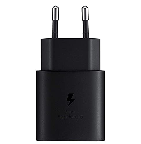 25W Ladegerät USB C Schnellladegerät für Samsung Galaxy S20, S21 FE, S21 Ultra 5G,S22,Note 20,A52S,A53,A72,M43,M53,Z Fold3,Fold4,Flip 3,Flip 4,Super Fast Charging Netzteil Type C (Schwarz) von Samneer