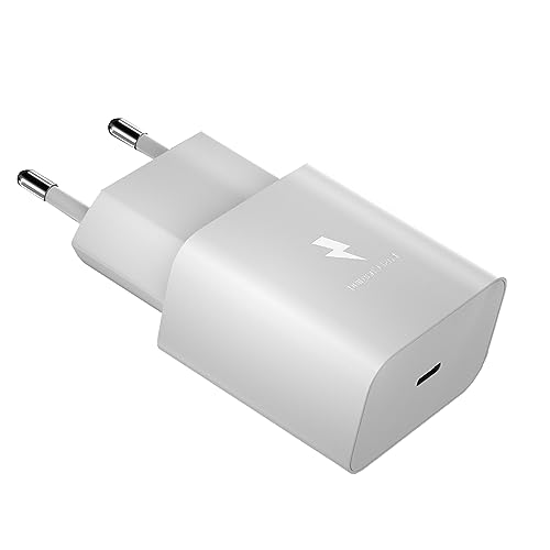 USB-C Ladegerät Stecker, AFC Schnellladegerät Netzteil kompatibel mit Samsung Galaxy A13,A52,A52S,A53,S21,S20 FE,S10,S9,S8 Plus,S7,S6 Edge,S5,S4,Z Flip3,Z Fold3, und andere Smartphones-Weiß von Samneer