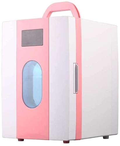 Samnuerly 10 Liter Mini Auto Kühlschrank Kühlschrank Tragbare Elektrische Kühlbox Wärmer Gefrierschrank Outdoor Picknick Reisen [Energieklasse A++] Weiß-23,5 * 27 * 33,5 (Pink 23,5 * 27 * 33,5) von Samnuerly