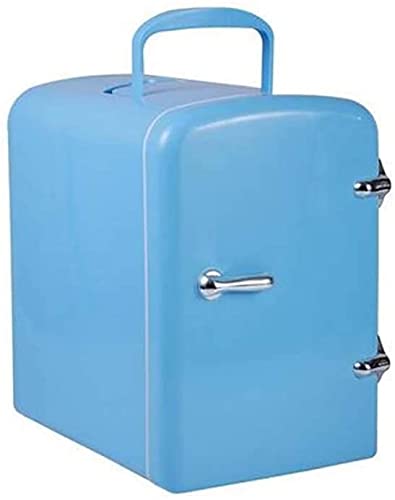 Samnuerly Mini-Kühlschrank, 12 V/240 V, für Auto und Zuhause, tragbarer 4-Liter-Kühlschrank, kühl und warm, Autokühlschrank mit für Reisen und Camping [Energieklasse A++] (Blau 19 * 25,8 * 29) von Samnuerly