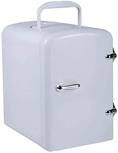 Samnuerly Mini-Kühlschrank, 12 V/240 V, für Auto und Zuhause, tragbarer 4-Liter-Kühlschrank, kühl und warm, Autokühlschrank mit für Reisen und Camping [Energieklasse A++] (Weiß 19 * 25,8 * 29) von Samnuerly