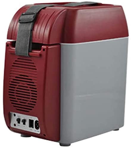 Samnuerly Mini-Kühlschrank, 12 V/240 V, für Auto und Zuhause, tragbarer 7,5-l-Kühlschrank, kühl und warm, Autokühlschrank mit für Reisen und Camping [Energieklasse A++] (Rot 17,8 x 31,2 x 31,5) von Samnuerly