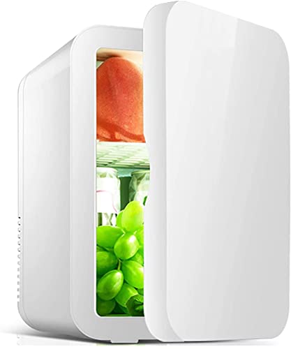 Samnuerly Mini-Kühlschrank, 8 Liter professioneller Make-up-Hautpflege-Kühlschrank, geräuscharmer tragbarer Kühler, 12-V-Halbleiter-Autokühlschrank, Pink (Weiß 8L) von Samnuerly