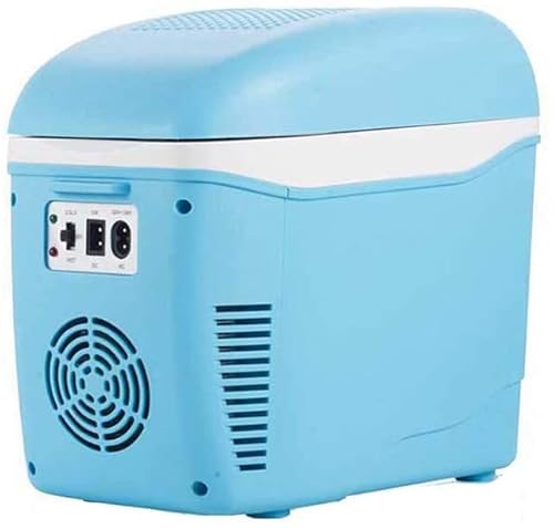 Samnuerly Tragbarer 7,5-l-Auto-Mini-Kühlschrank, elektrischer Kühler, Heizung, Auto-Kühlschrank, Gefrierschrank, wärmer [Energieklasse A++] (Blau 18 * 30 * 23) von Samnuerly