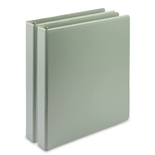 Samsill Earth's Choice D-Ring-Sichtbuch, 2,5 cm, robust, USDA-zertifiziert, biobasiert, umweltfreundlich, salbeigrün, 2 Stück von Samsill