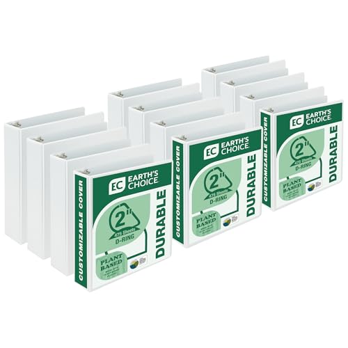 Samsill Earth's Choice Sichtbuch mit 3 Ringen, 5,1 cm runder Ring, bis zu 25% pflanzlicher Kunststoff, USDA-zertifiziert, biobasiert, Weiß von Samsill
