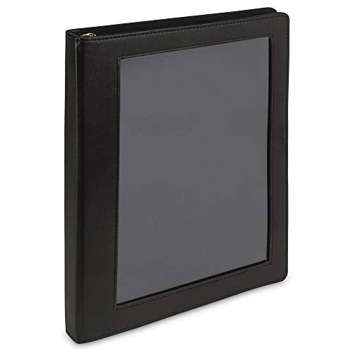 Samsill Professional Presentation 3 Ring Binder, View Binder with Clear Cover Sheet Window.5 Inch Round Rings Hold 100 Sheets (8.5 x 11), Black von Samsill