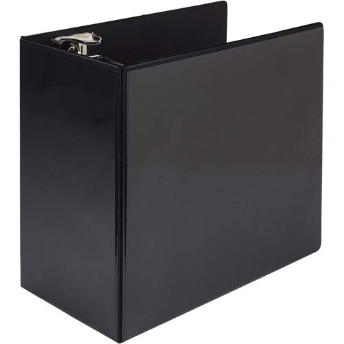 Samsill Titan Extra Großer 15,2 cm 3-Ring-Sichtordner – Antihaft-Anpassbare transparente Sichtabdeckung – Verriegelungs-D-Ring – hält über 1250 Blatt – Schwarz von Samsill