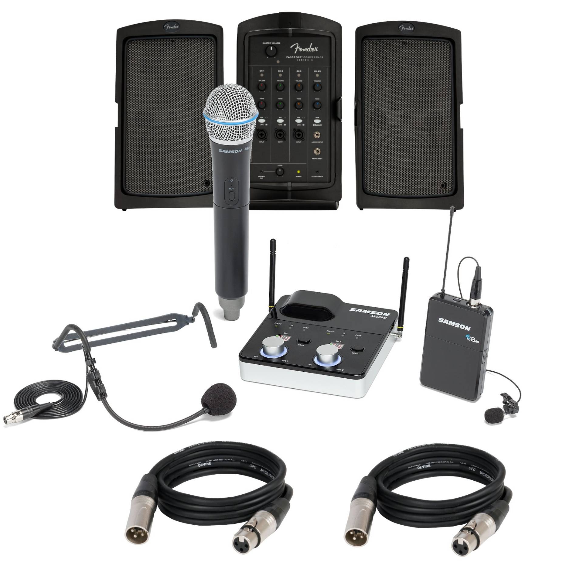Samson Concert 288m All-In-One + Fender Passport Conference PA (D 542 - 566 MHz) von Samson