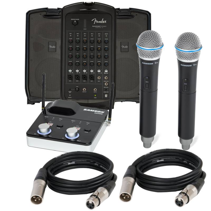 Samson Concert 288m Dual Handheld System + Fender Passport Conference PA (L 823 - 832 MHz) von Samson