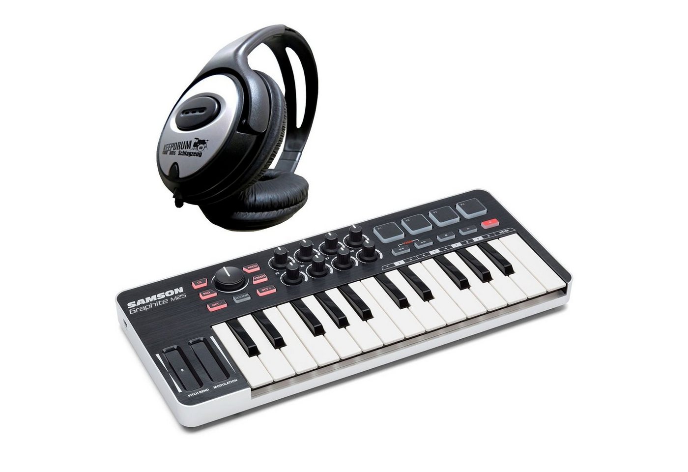 Samson Graphite M25 Controller mit Kopfhörer Digitales Aufnahmegerät Samson Graphite M25 Controller mit Kopfhörer Digitales Aufnahmegerät von Samson