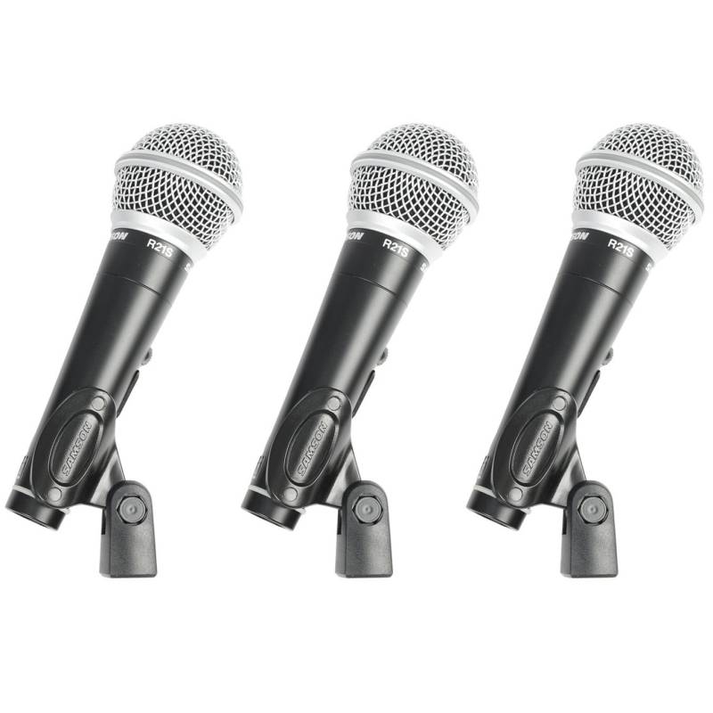 Samson R21SP 3-er Set R-21S Gesangsmikrofone mit An/Aus-Schalter von Samson