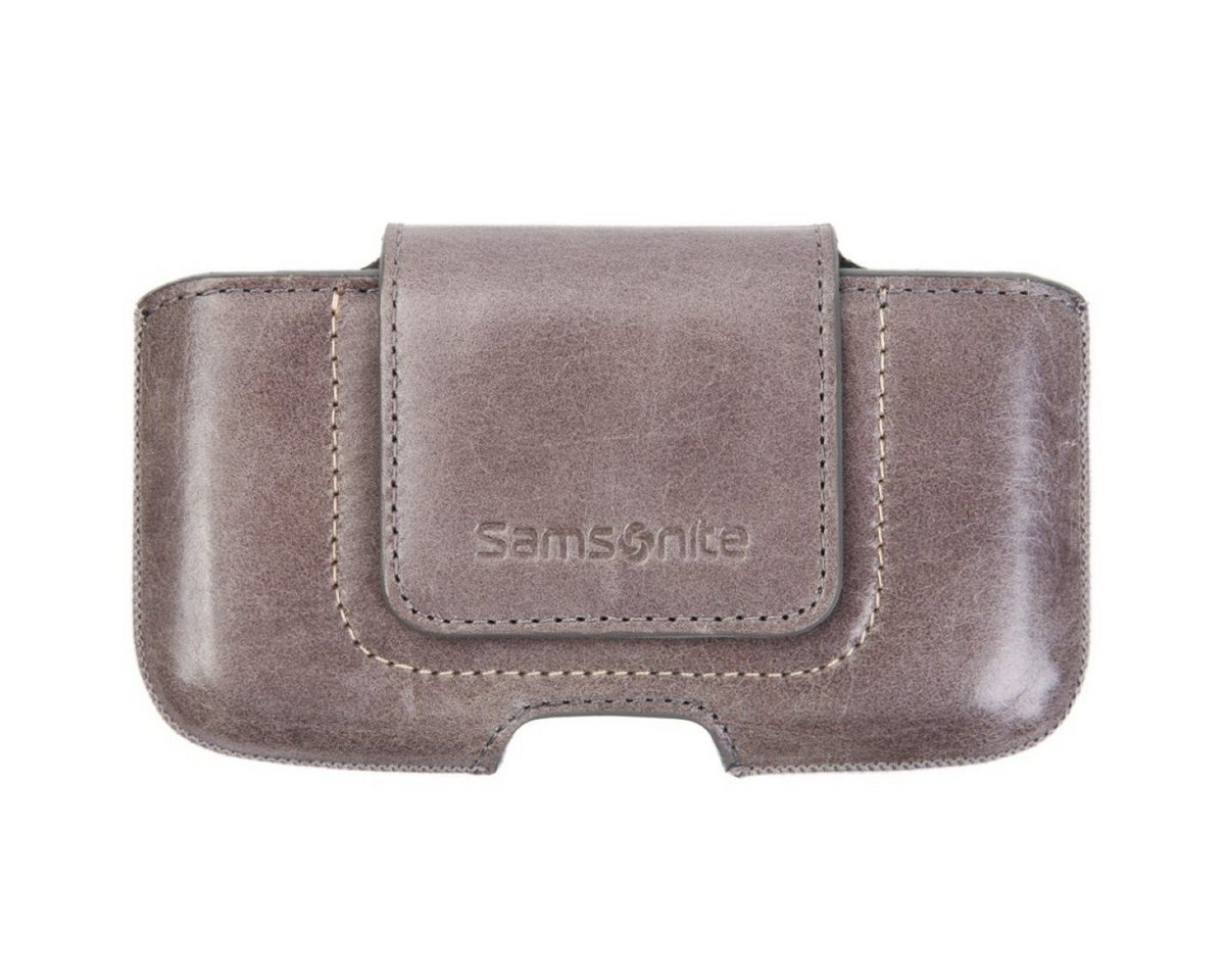 Samsonite Handyhülle Handy-Tasche Toronto Gr. M Grau, hochwertige Gürtel-Tasche Quertasche Case Etui für klassisches Handy MP4-Player MP3-Player Audio-Player von Samsonite