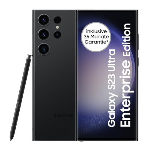 Samsung Galaxy S23 Ultra Enterprise Edition, inklusive Stift, 6,8 Zoll Android Smartphone, 256 GB, 5.000 mAh Akku, Business Handy, Smartphone ohne Vertrag, Phantom Black von Samsung Business