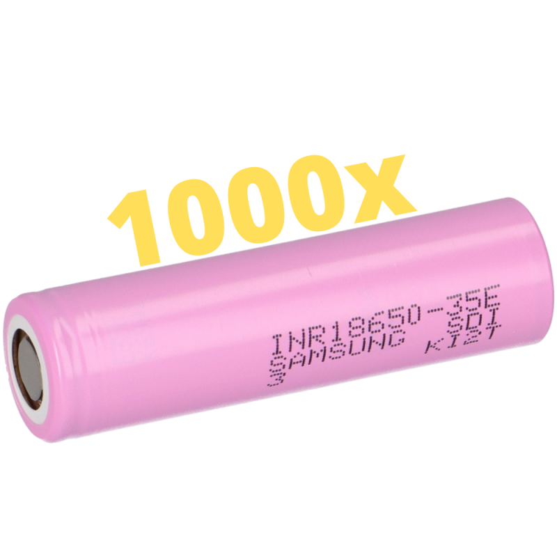 1000x Samsung INR18650-35E 3500mAh 3,7V 18650 Akku 35E von Samsung