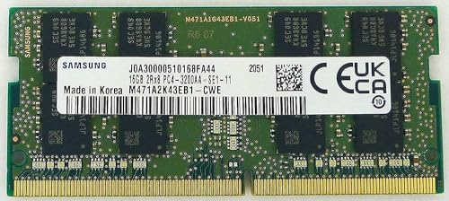 16GB DDR4 3200MHz PC4-25600 1,2V 2Rx8 260pin SODIMM Laptop Arbeitsspeicher RAM Module M471A2K43EB1-CWE von Samsung