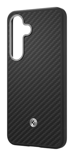Samsung Designed for Spigen Enzo Aramid Case für Galaxy S25, Hülle aus Aramidfasern, Magnet zum Anbringen von Gadgets, Qi2-Charger kompatibel, Carbon-Finish, weiche Innenseite, Black Silver Samsung Designed for Spigen Enzo Aramid Case für Galaxy S25, Hülle aus Aramidfasern, Magnet zum Anbringen von Gadgets, Qi2-Charger kompatibel, Carbon-Finish, weiche Innenseite, Black Silver von Spigen