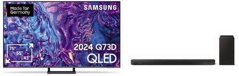 GQ75Q73DAT 189 cm (75") QLED-TV titangrau inkl. HW-Q610GC Soundbar / D von Samsung