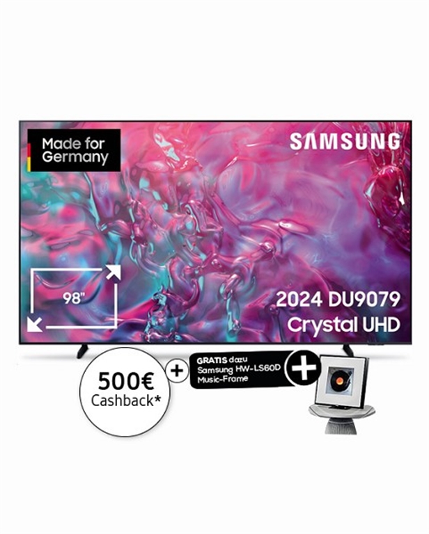 Samsung GU98DU9079U inkl. Samsung HW-LS60D + 500€ Cashback (von Samsung nach Registrierung) LCD, 98, 247 Samsung GU98DU9079U inkl. Samsung HW-LS60D + 500€ Cashback (von Samsung nach Registrierung) LCD, 98, 247 von Samsung