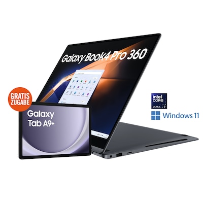 Galaxy Book4 Pro 360 16"WQXGA+ Ultra 7 155H 16/512GB SSD Win11 +Tab A9+ von Samsung