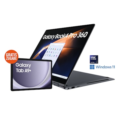 Galaxy Book4 Pro 360 16"WQXGA+ Ultra 7 155H 32GB/1TB SSD Win11 +Tab A9+ von Samsung