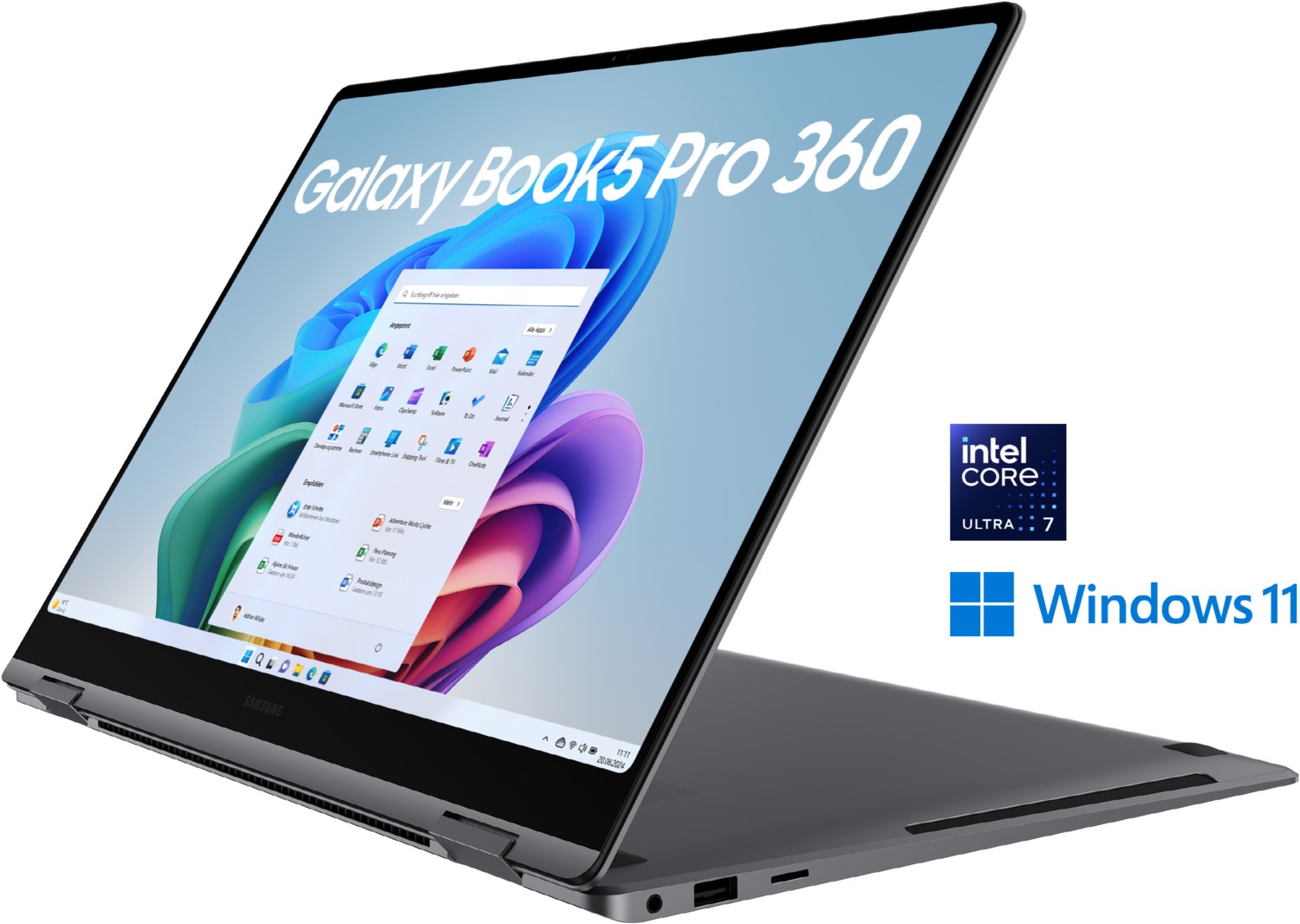 Galaxy Book5 Pro 360 (NP960QHA-KG4DE) 40,6 cm (16") 2 in 1 Convertible-Notebook moonstone gray von Samsung
